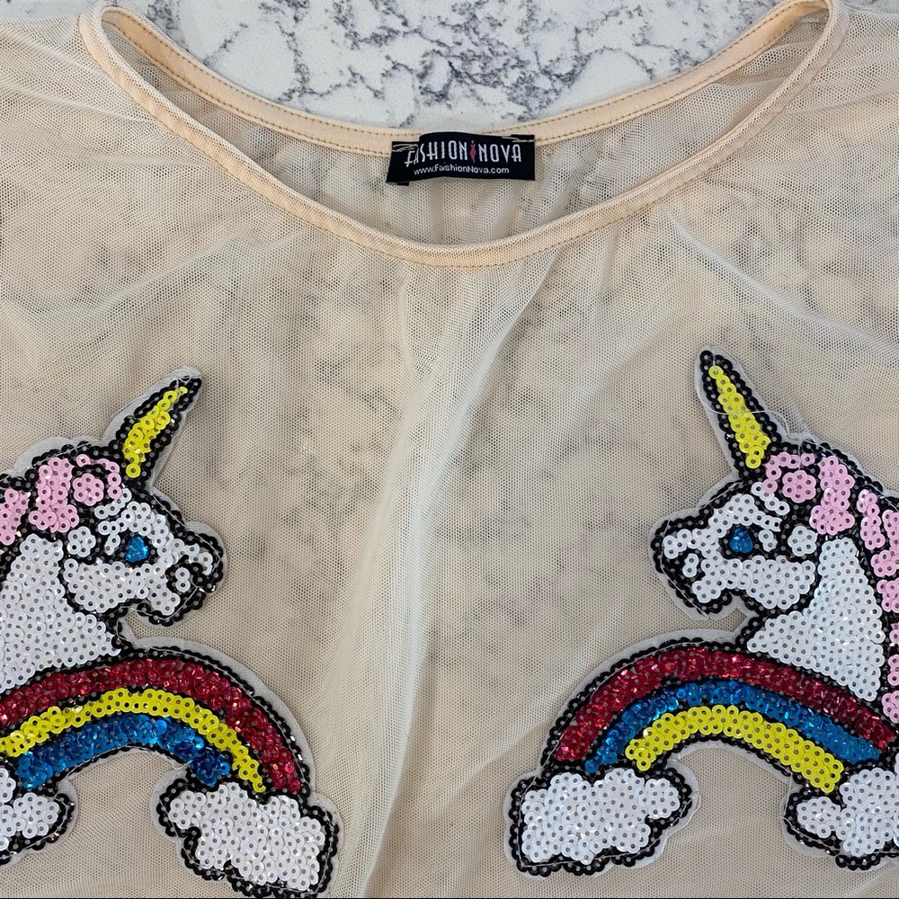 Fashion Nova Unicorn tee - Picture 3 of 7